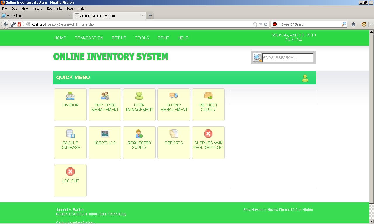 Simple Inventory System Using Php/mysql